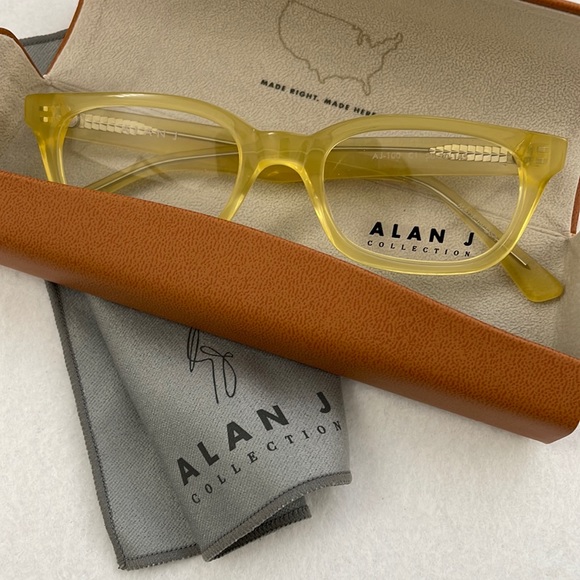 NWT Alan J Glasses AJ-100 with Case and Lens Cloth - Picture 2 of 8